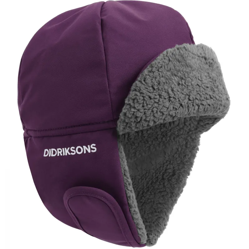 Didriksons Biggles cap 7, hue, børn, lilla