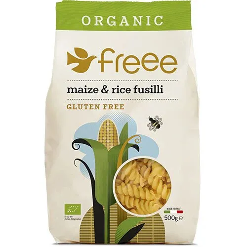 Majs & Ris Fusilli Pasta Øko. - 400 gram