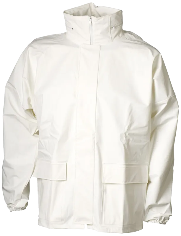 Regnjakke PU 076300 hvid Str. 4XL