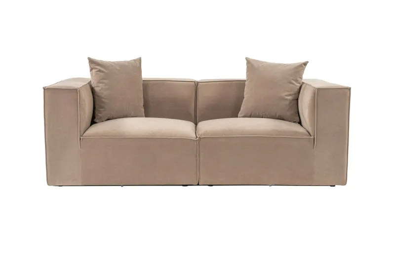 NORDVÄRK Sora 2 2 pers. sofa - cappuccino stof