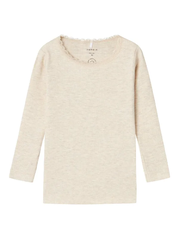 Name It Kab Ls Top Noos - Peyote Melange - 86 cm