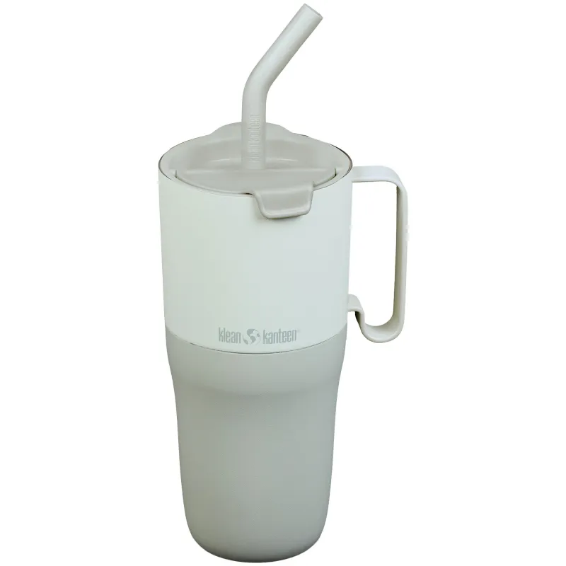 Klean kanteen Rise Tumbler med flip-låg og sugerør 770 ml, Barely Blue