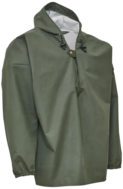 Regnanorak m/elastikmanchetter 077100E oliven Str. 5XL