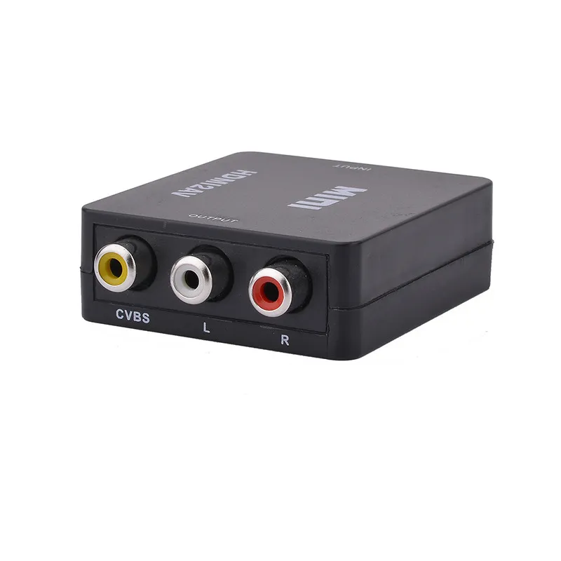HDMI til AV/RCA Konverter. Full HD 1080p. Sort