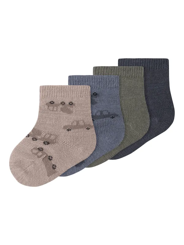 Name It - Wak Wo/Bl - 4 pack strømper - Satellite / 4P Sate JA - 50/56 cm