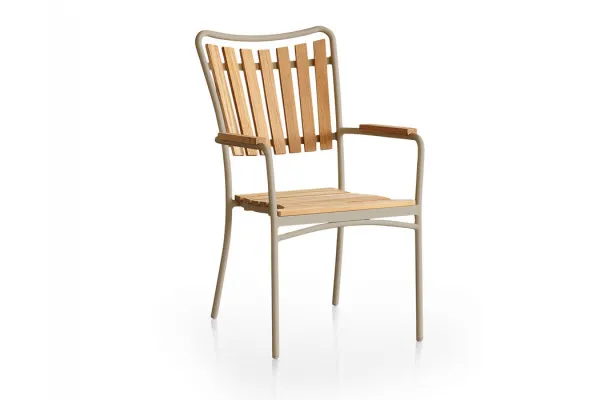 DaneLine Eva Teak Stabelstol - Latte
