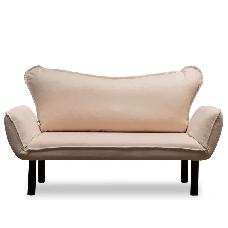 NORDVÄRK Chatto 2 pers. sovesofa - creme polyester og plast