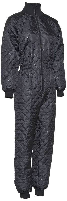 Termoheldragt m/høj hals quiltet 168011 sort Str. 4XL