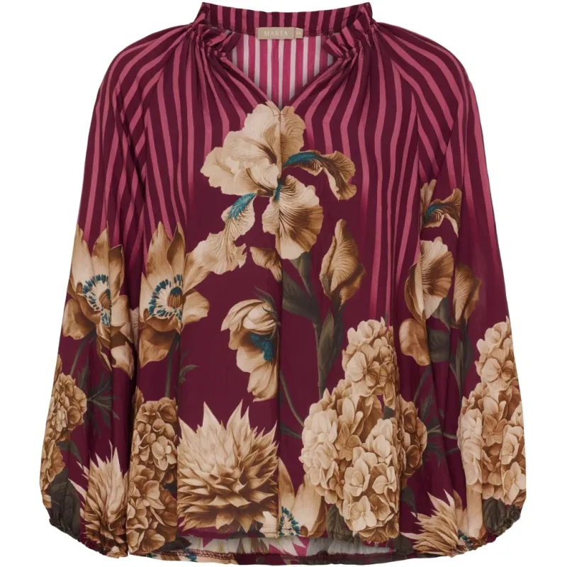 Marta du Chateau dame bluse MdcOctavia 003B - Bordeaux6022