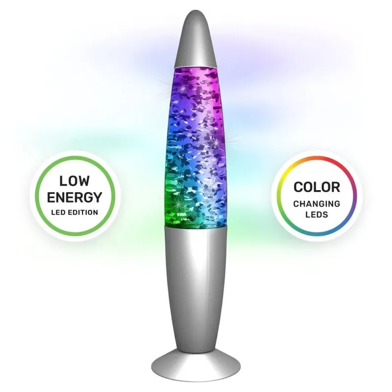 Glitter Lampe Multifarvet 34cm