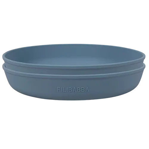 Filibabba Silikone Tallerken Powder Blue (2 stk)