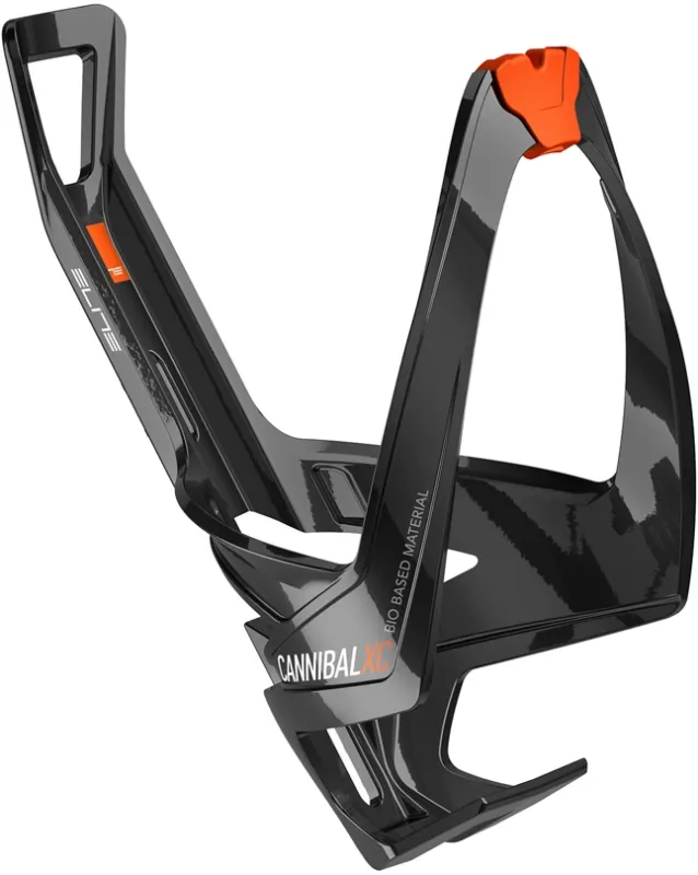 Elite Bottle Cage Cannibal XC Bio Based Dunkholder - Black/Orange