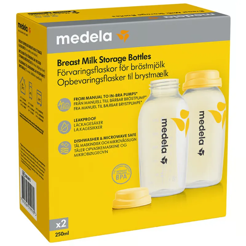 Medela Brystmælksflasker (2 x 250 ml)