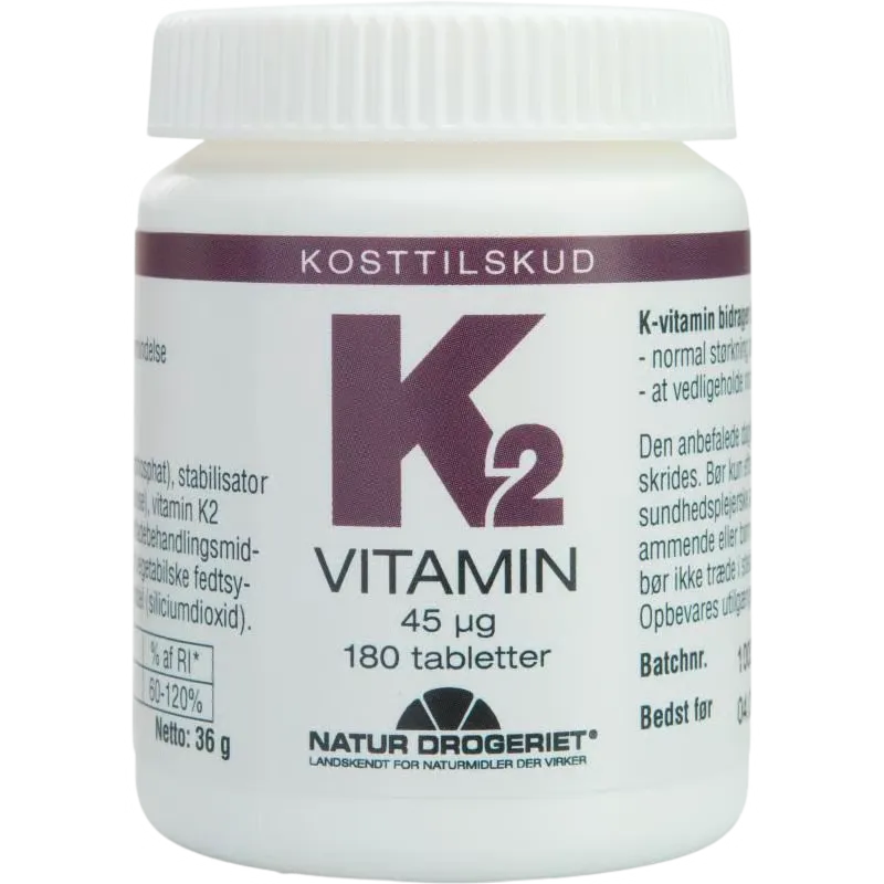 Natur Drogeriet K2 Vitamin 45 Μg (180 tabl)