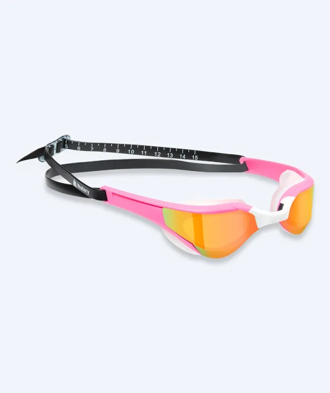 Watery svømmebriller - Instinct Elite Mirror - Pink/guld - Konkurrence / trænings svømmebriller