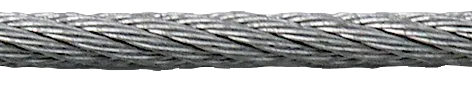Stålwire galvaniseret 6×7+1FC 4mm, rulle 2000m