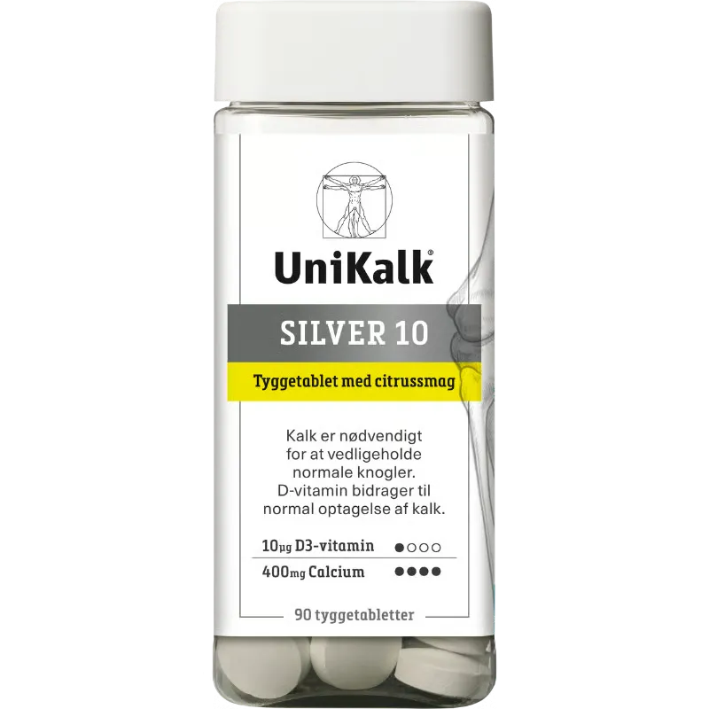 UniKalk Silver 10 (90 tyggetabletter)