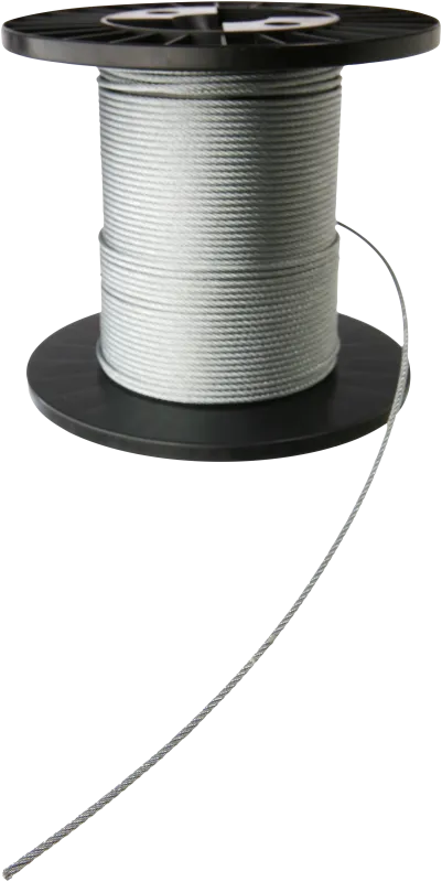 Stålwire galvaniseret 6×12+7FC 6mm, rulle 1000m