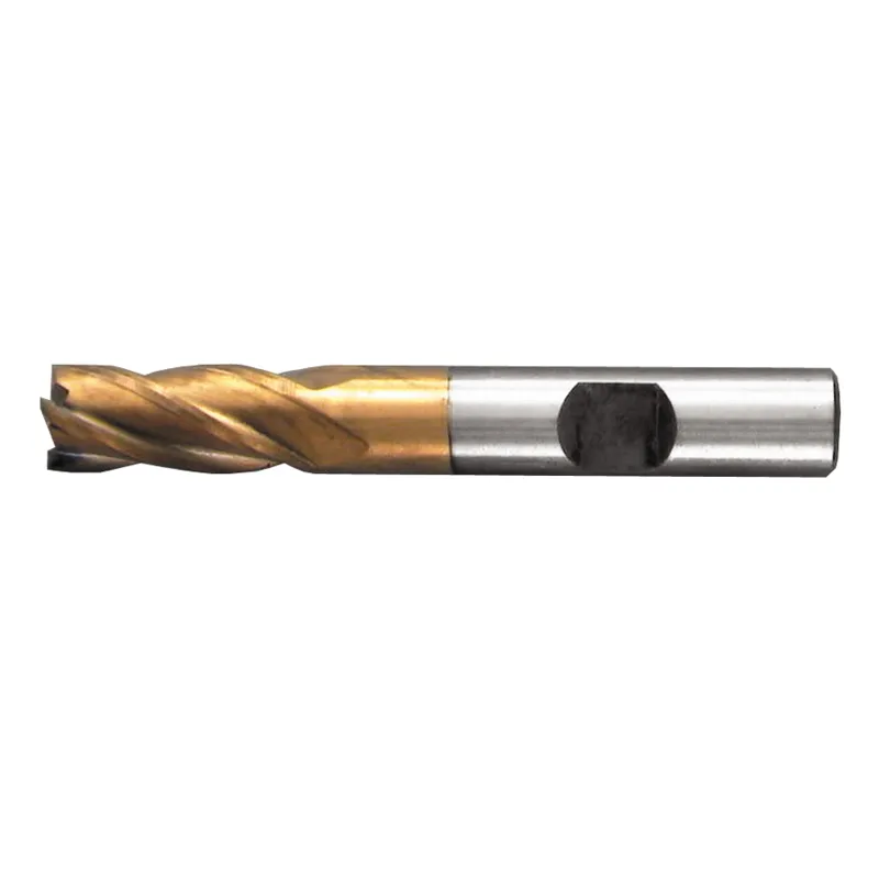 Endefræser 4 mm HSS-TiN Z=4 DIN 844