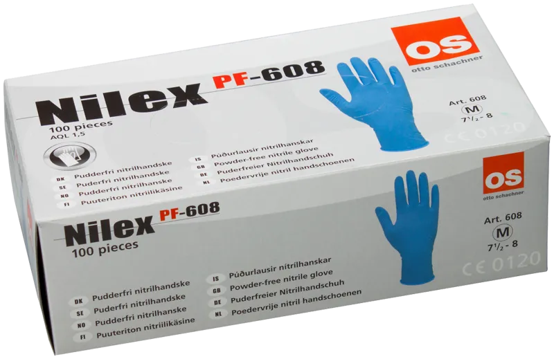 Nilex engangshandske nitril pudderfri 608-7 pk/100