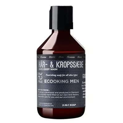 Ecooking Men Hår & Kropssæbe 250 ml.