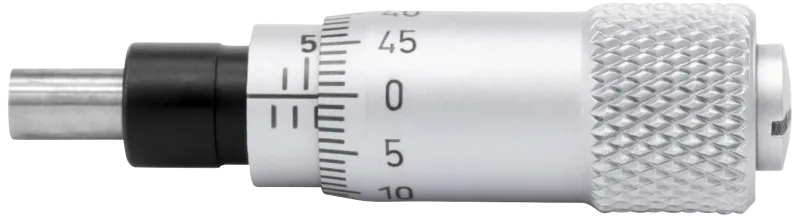 Indbygn.mikrometer 0-6,5×0,01mm, plan/omv. skala