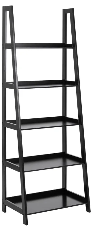 ACT NORDIC Wally reol, m. trappeform og 5 hylder - sort MDF