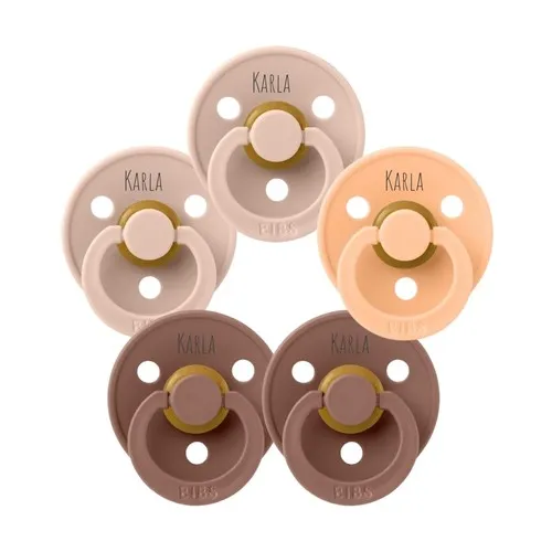 Bibs Colour, Str. 1 (0-6 Mdr.) , Rund - Latex, Sutter Med Navn