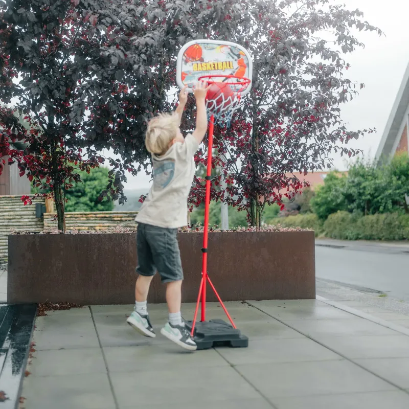 Basketballstander inkl. bold og pumpe, justerbar højde op til 2meter.