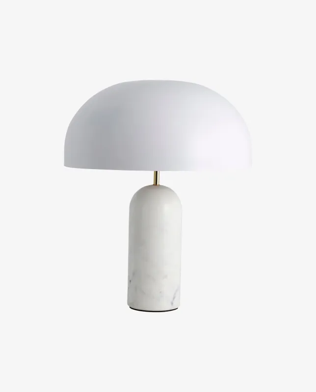Nordal - ATLAS bordlampe med hvid marmor  -  Ø40 × H49 cm