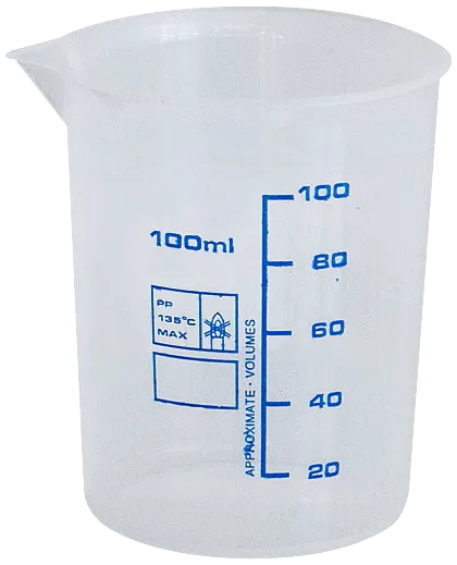 Målebæger 0,1 ltr transparent