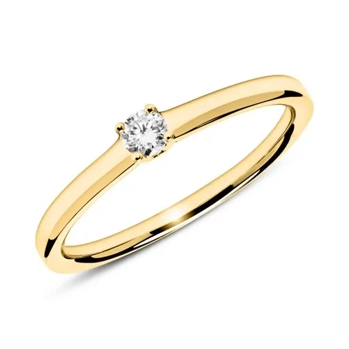 Forlovelsesring i 14 kt. Guld med Diamant 0,10 ct.