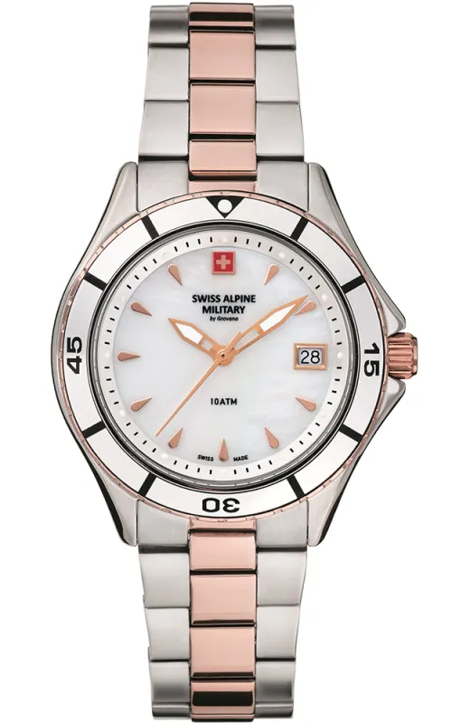 Swiss Alpine Military Nautilus Lady Rose Dameur