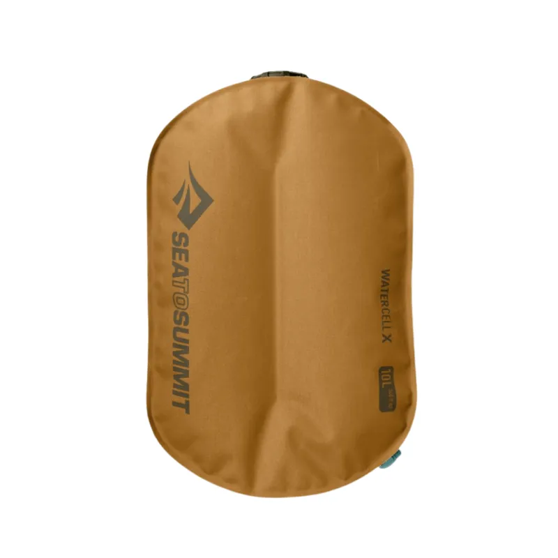 Vandbeholder med brusehoved - Sea to Summit Watercell X - 10 Liter - Brun
