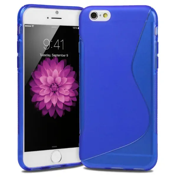 S-Line TPU cover til iPhone 6 Plus/6S Plus. Blå.