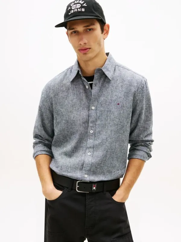 TJM REG LINEN BLEND SHIRT EXT