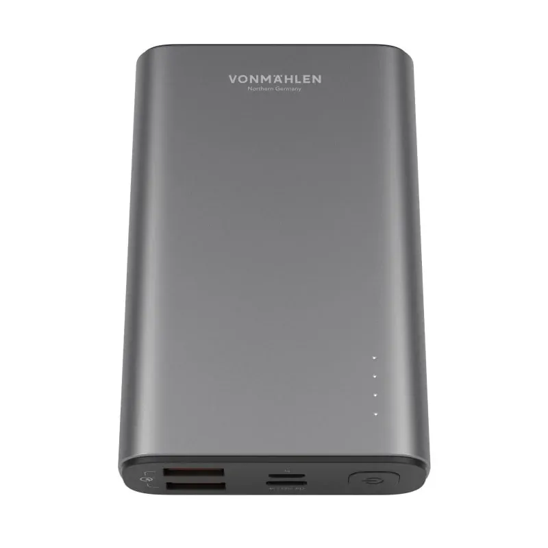 OUTLET: Vonmählen Evergreen Powerbank. Quick Charge 3.0. 10.000 mAh. Dark Gray.