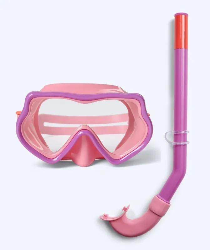 Watery Combo snorkelsæt til børn (4-10) - Pulina - Lyserød/lilla - Snorkelsæt til børn (4-16 år)