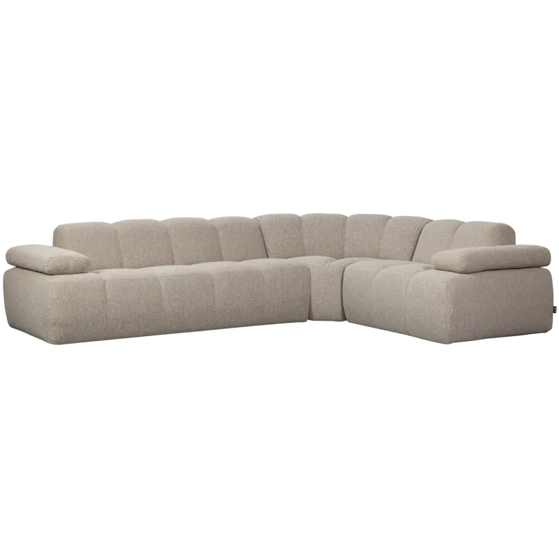 WOOOD Mojo hjørnesofa, højre - beige melange bouclé stof