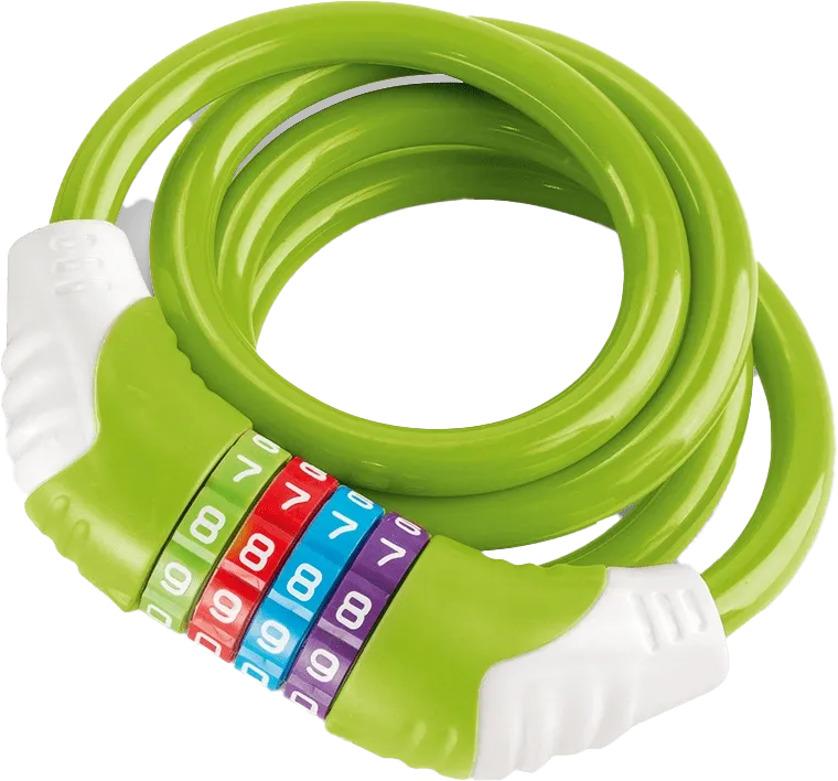 PUKY Børnelås m. kode 110cm - Lime