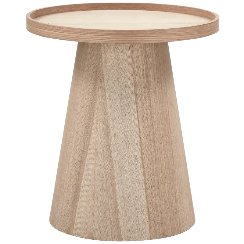 WOOOD Maud sidebord, rund, konisk - natur MDF (Ø45)