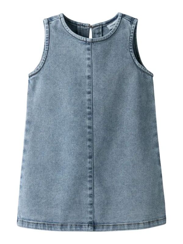 Amelia Denim Kjole - Medium Blue Denim - 98