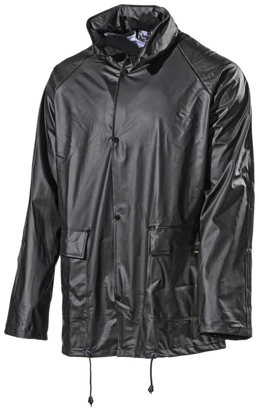 Regnjakke 903PU Sort Str. XS