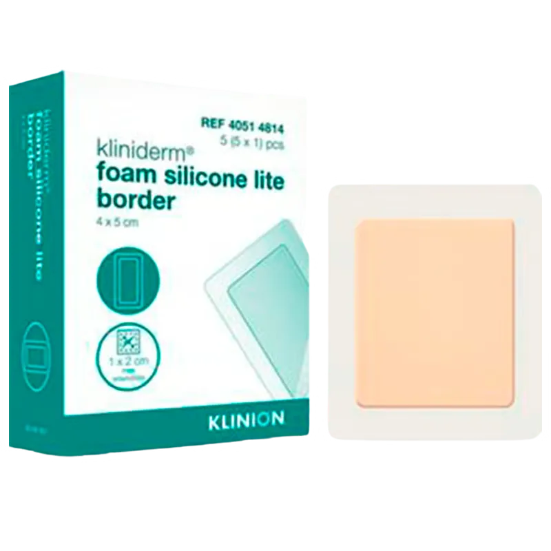 Kliniderm Foam Silikone Lite Border - 4x5 cm (10 stk)