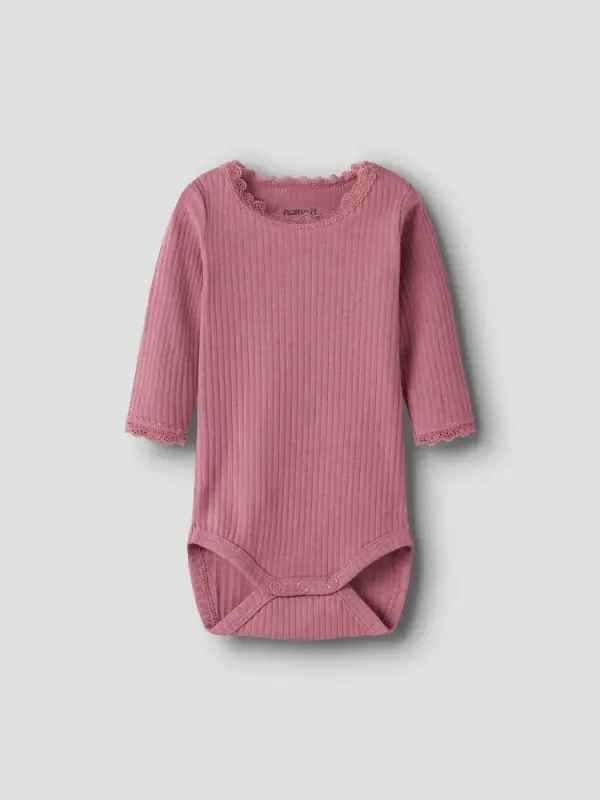 Hallie Langærmet Body - Mesa rose - 50