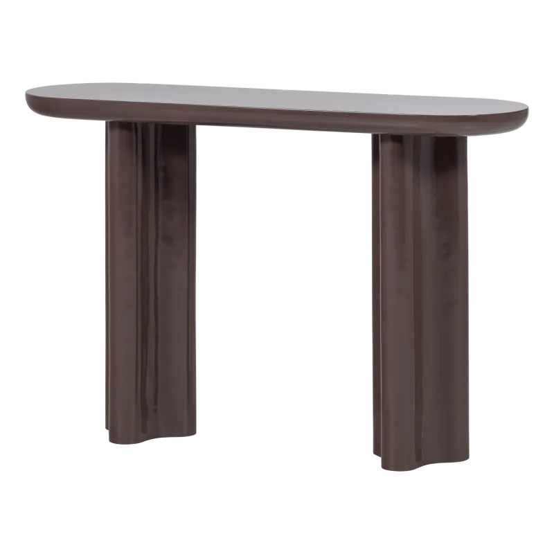WOOOD Evara sidebord, rektangulær - mørkebrun højglans MDF (120x35)