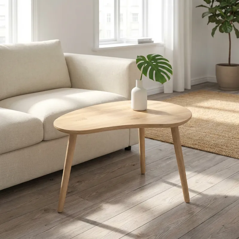 CT 10 - Sofabord i massiv eg, med paletform og størrelse  74 x 55 cm Højde