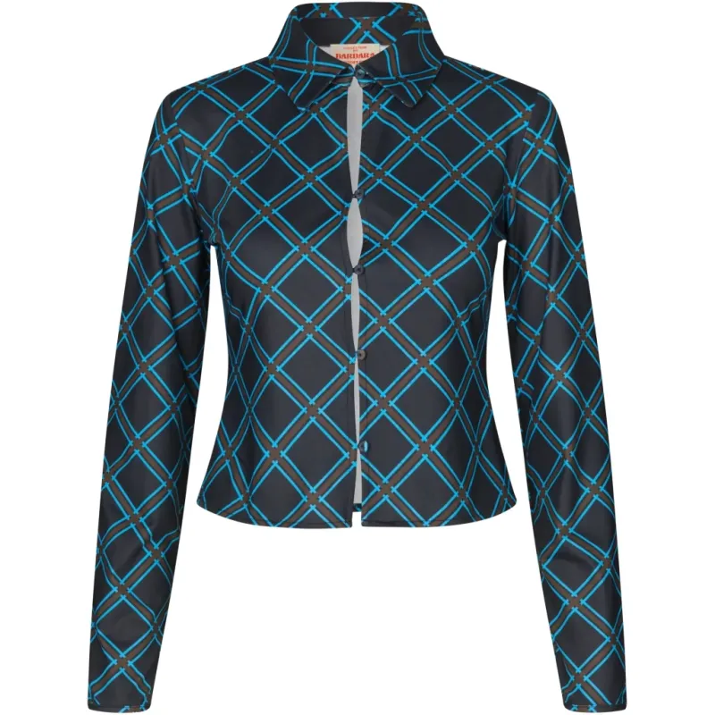 Barbara Kristoffersen Skjorte BK149-9718 - Black Check Print