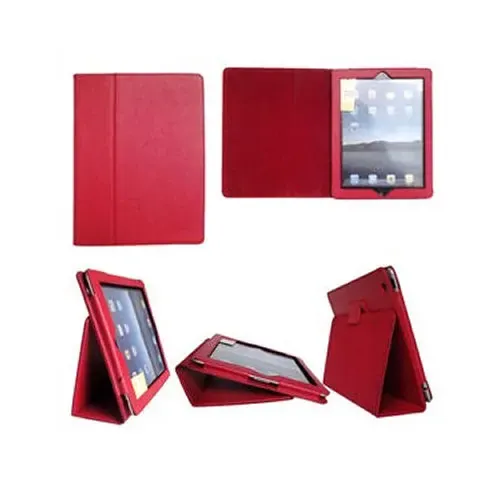 Lædertaske /-holder til iPad Air 2 & iPad Pro 9,7”. Rød.