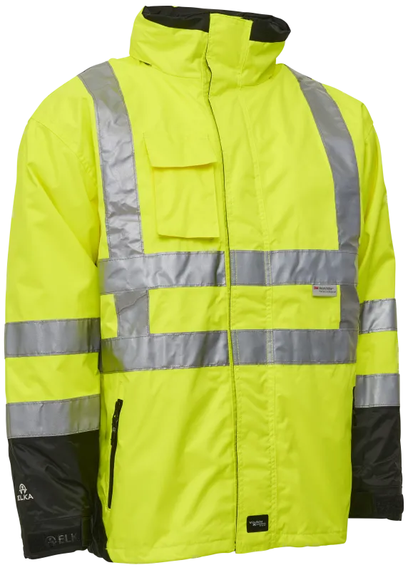 Hi-vis arbejdsjakke 2-i-1 086100R gul/sort Str. 4XL